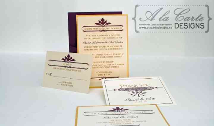 A La Carte Designs Invitations Orleans Weddingwire Ca