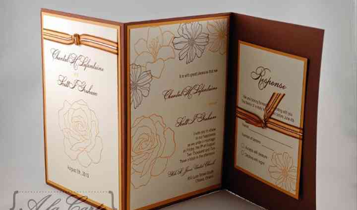 A La Carte Designs Invitations Orleans Weddingwire Ca