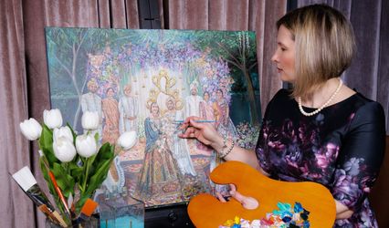 Live Wedding Painter Olga Pankova
