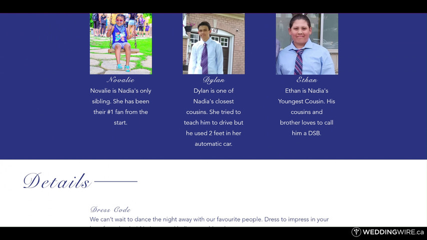 Nadia & Alex Wedding Website