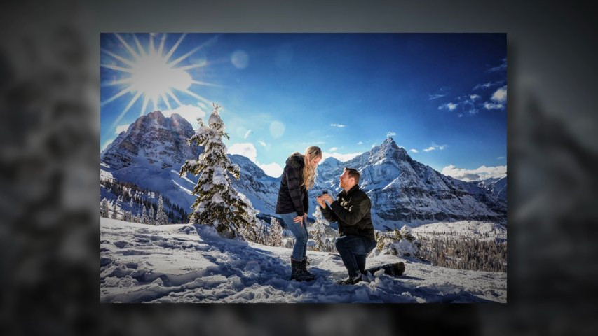 Winter wonderland Mountain top Proposal