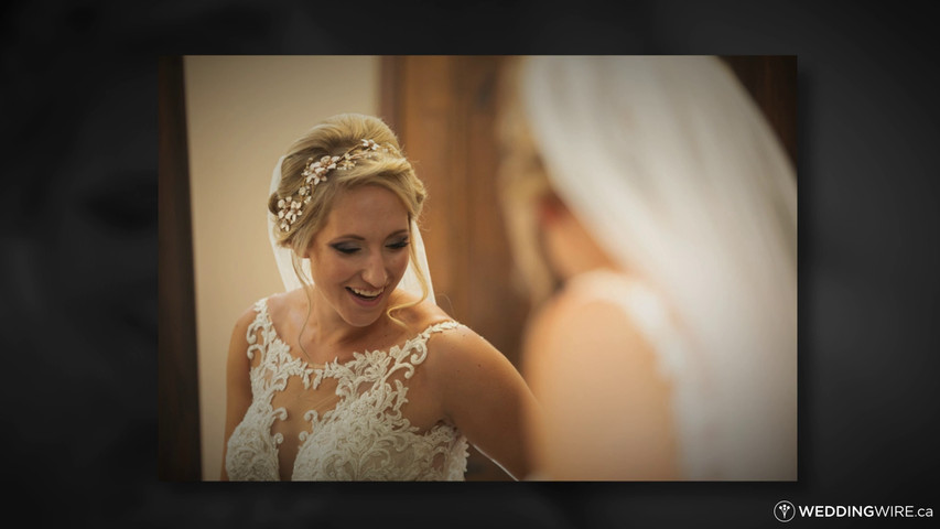 Calgary wedding photography: a fathers first look at his daughter, the bride