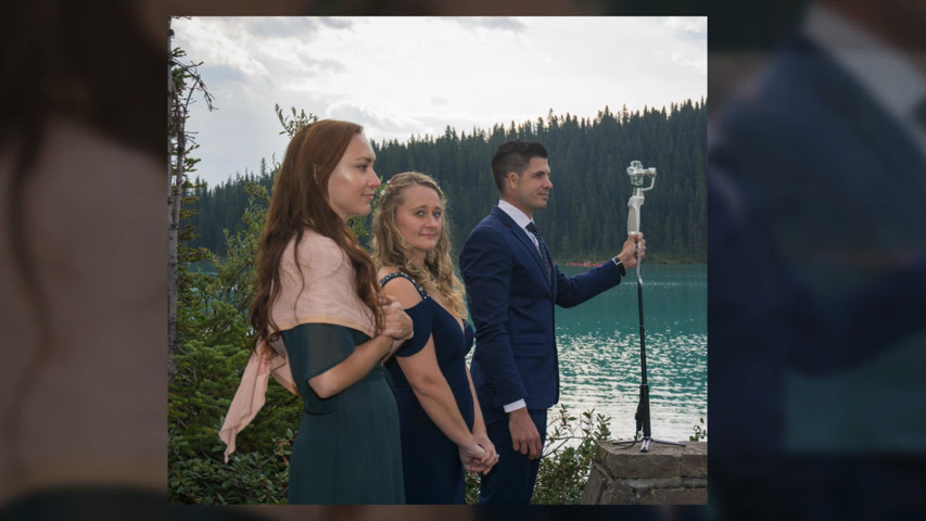 Intimate wedding at Lake Louise