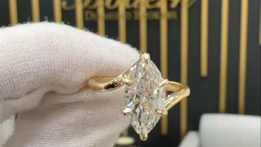 Custom Marquise Bypass ring 