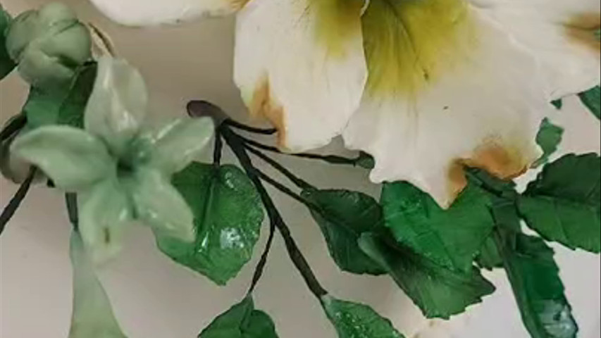 Wedding cake with Dogwood flowers