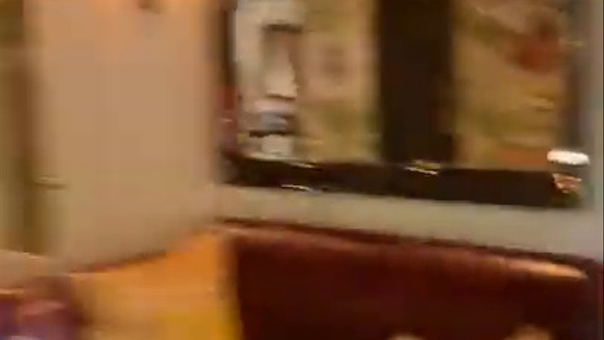 Lobby bar tour furnishings moved around for dancing