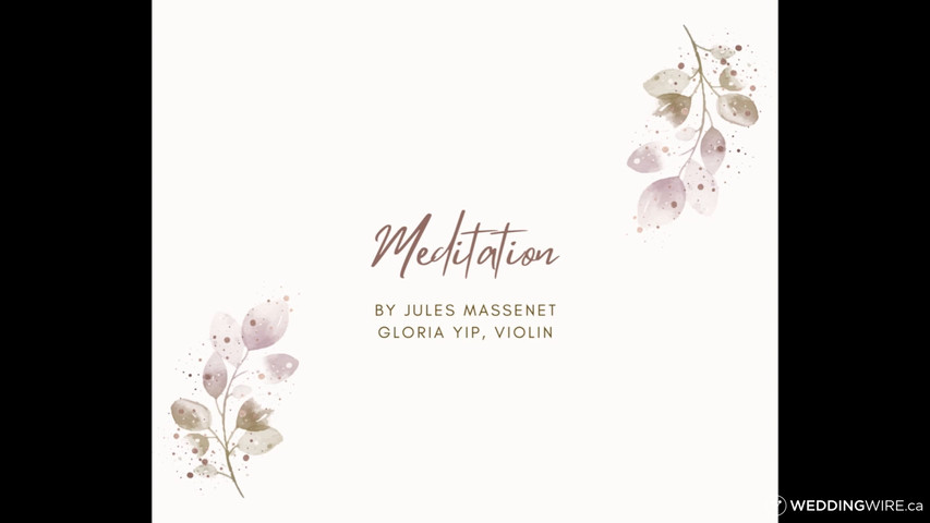 Meditation by Jules Massenet