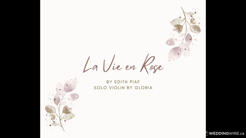 La Vie en Rose by Edith Piaf 