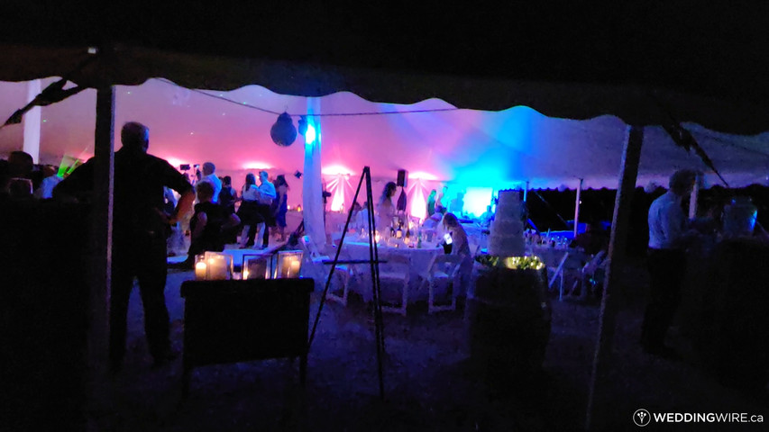 Dancing under a tent in Orono