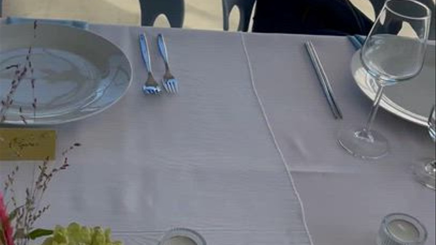 set up for Nat & Olivier