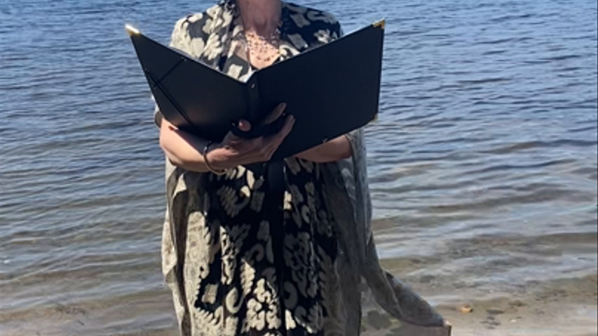 Officiating a wedding on the shores of Georgian Bay