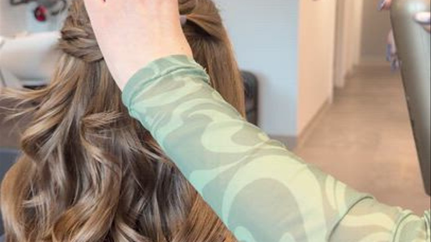 Half up half down styling