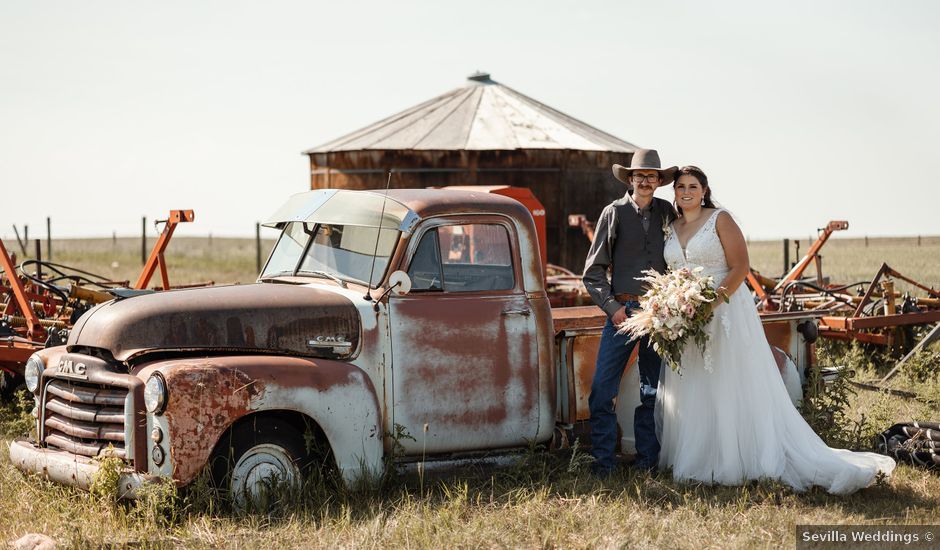 Teegan and Leighton's wedding in Cayley, Alberta