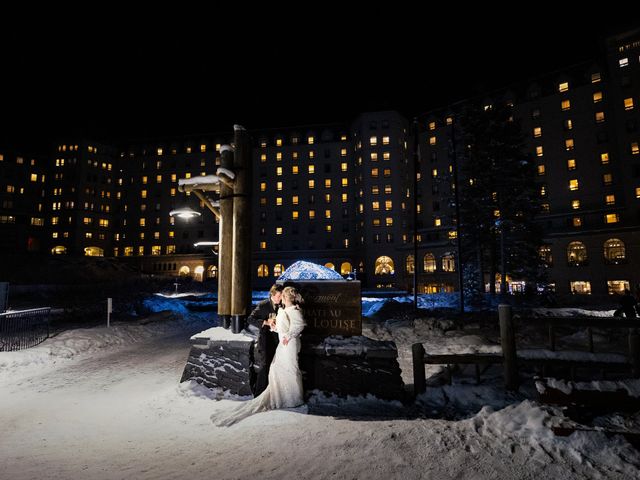Logan and Chaylea's wedding in Lake Louise, Alberta 35