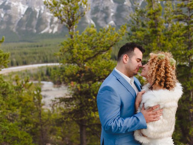 Renan and Isha&apos;s wedding in Banff, Alberta 175