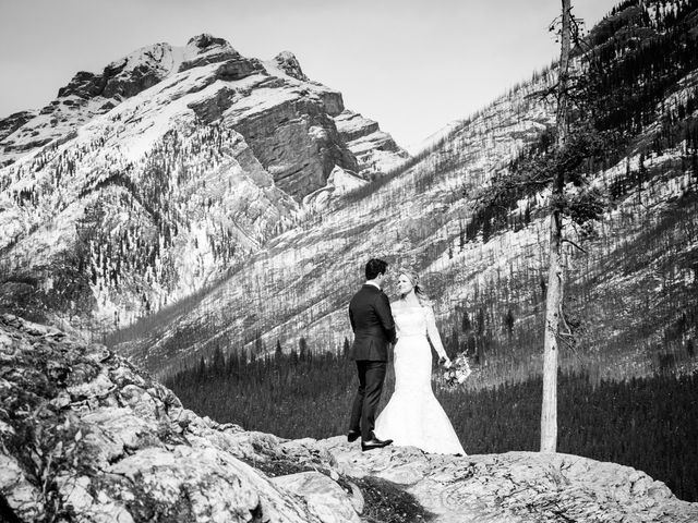 Fraser and Vanessa&apos;s wedding in Banff, Alberta 17