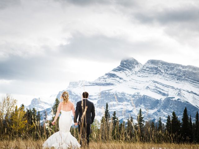 Fraser and Vanessa&apos;s wedding in Banff, Alberta 25