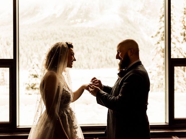 Brandon and Antonia&apos;s wedding in Lake Louise, Alberta 17