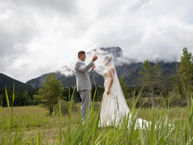 Garrett and Shelby&apos;s wedding in Canmore, Alberta 30