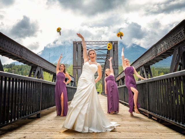 Garrett and Shelby&apos;s wedding in Canmore, Alberta 32
