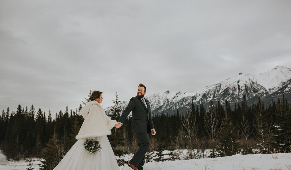 Aaron  and Denae's wedding in Canmore, Alberta