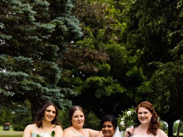 Greg Faulkner  and Ariel Ramnath 's wedding in Oshawa, Ontario 6