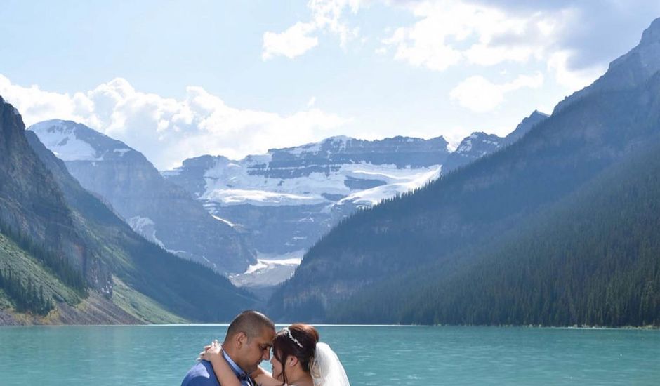 Karam and Jessica's wedding in Lake Louise, Alberta