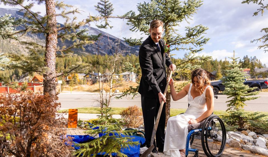Garret gillespie and Danielle Gillespie 's wedding in Canmore, Alberta
