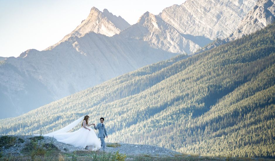 Taku and Indy's wedding in Kananaskis, Alberta