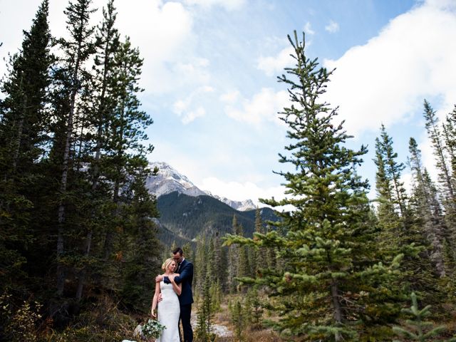 Riley Frame and Kimberly White&apos;s wedding in Canmore, Alberta 1