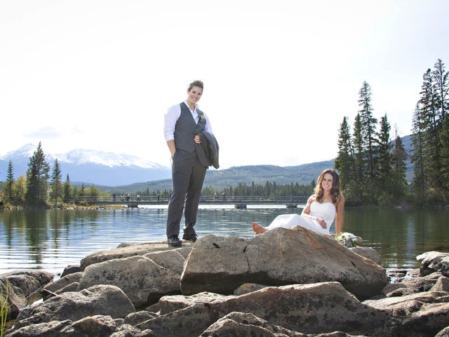 Amanda and Caroline&apos;s wedding in Jasper, Alberta 31