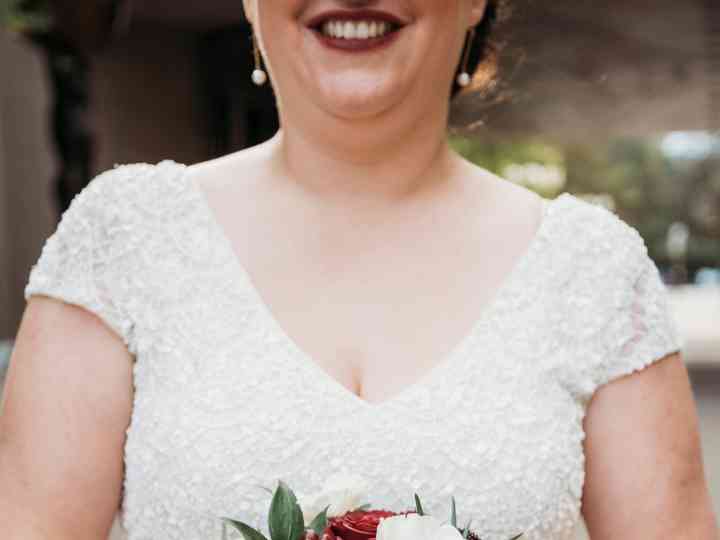 sash and bustle bridesmaid