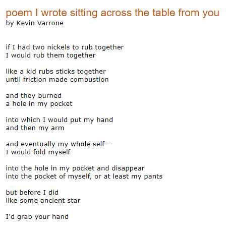 Poem I wrote sitting across the table from you
