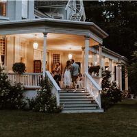 Wrap around porch area for rehearsal dinner and cocktail hour