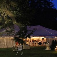Reception area at night (I always wanted an outdoor tented wedding)