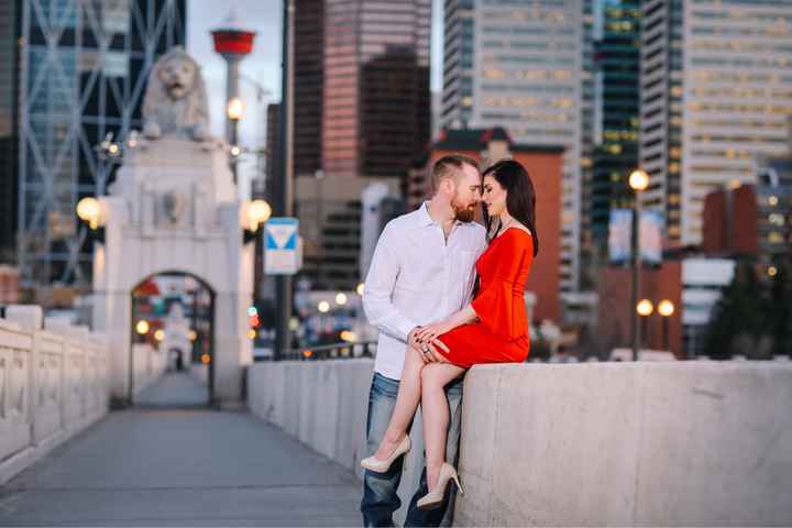 How many outfit changes did you have for your engagement shoot? - 3