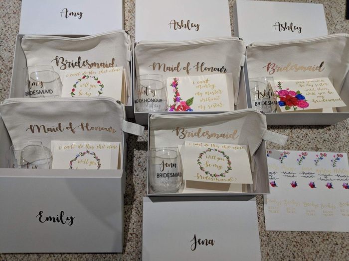 Got my proposal boxes in for the bridesmaids!! 1