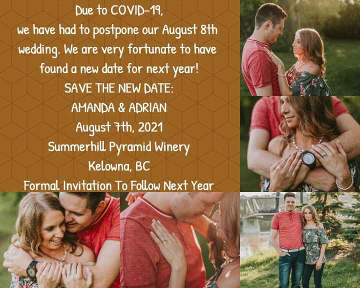 How to word "save the New Dates" for weddings affected by Covid-19 - 1