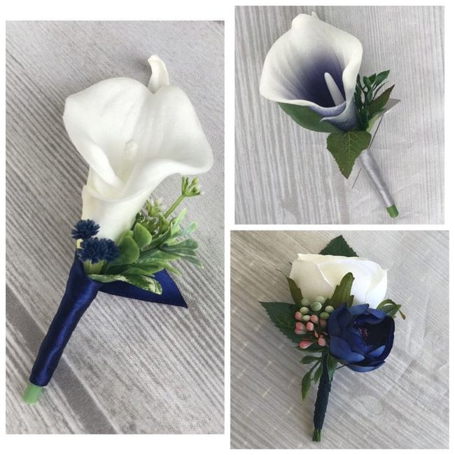 Boutonniere or no and matching or not matching? 4