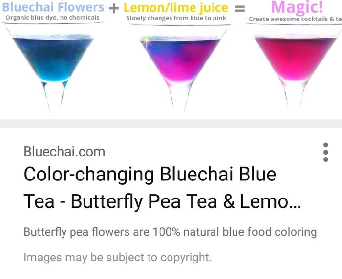  Colour changing drinks. - 2