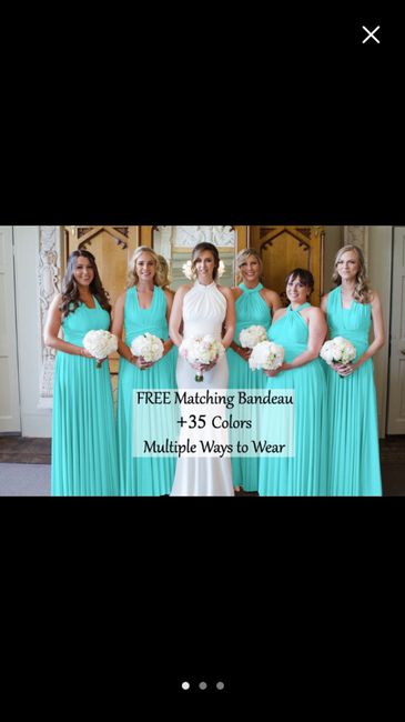 What color are your bridesmaids wearing? 1