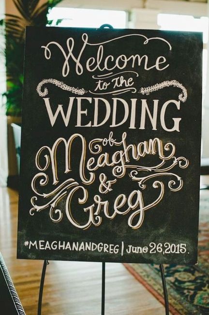 Chalkboard sign