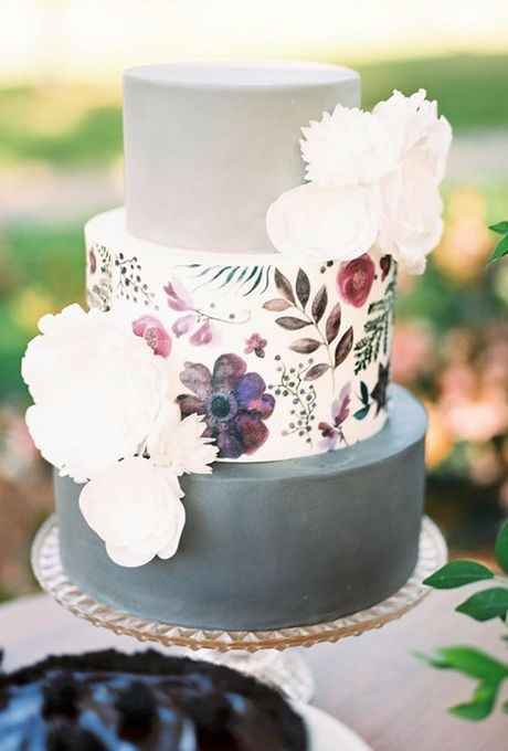 Grey Painted Cake