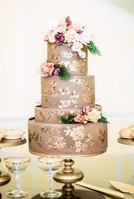 Gold Painted Cake