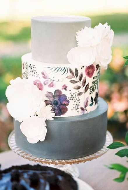 Grey Painted Cake