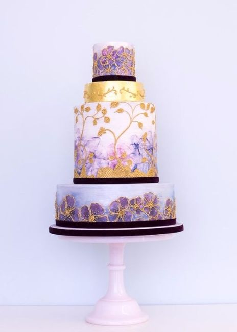 Purple Painted Cake