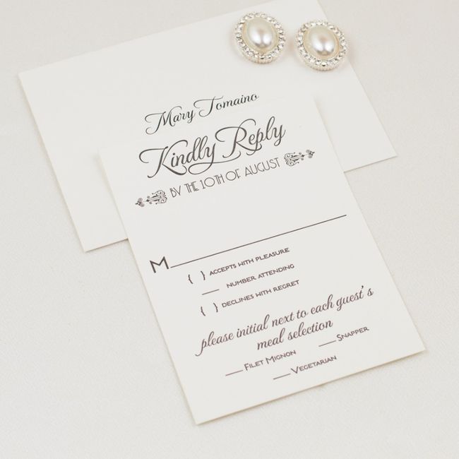 RSVP Card - Initial Meal Choice Wording