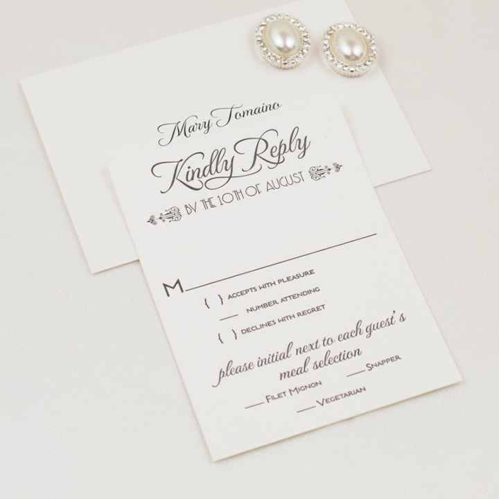 RSVP Card - Initial Meal Choice Wording