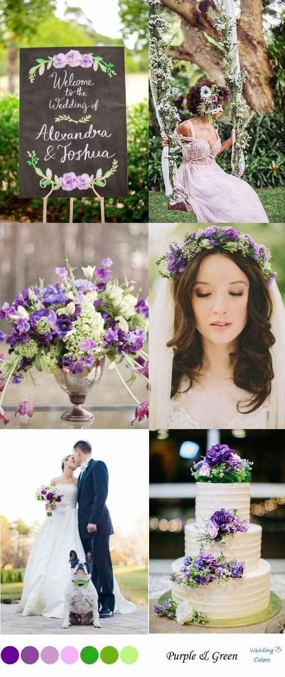 Colour Palette - Purple, White, and Green