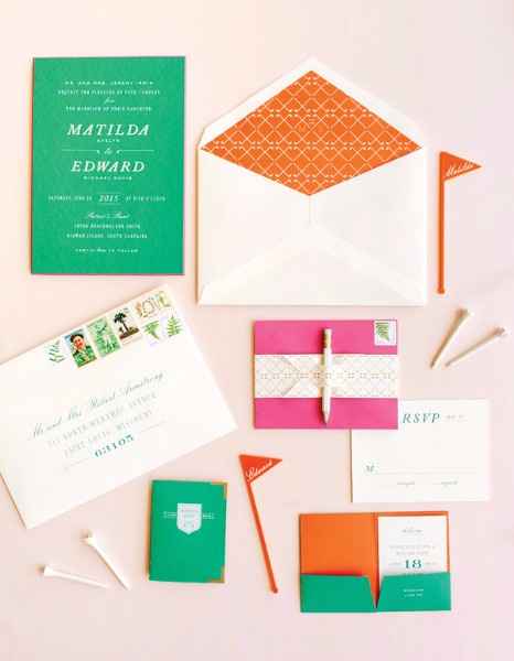 Golf Themed Invitation Suite